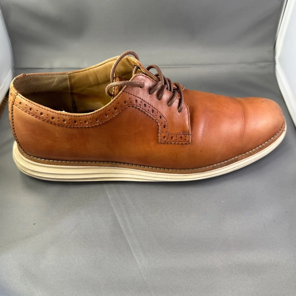 Cole Haan LunarGrand Wingtip Oxford Brown Leather Shoes Men’s‎ 10.5M